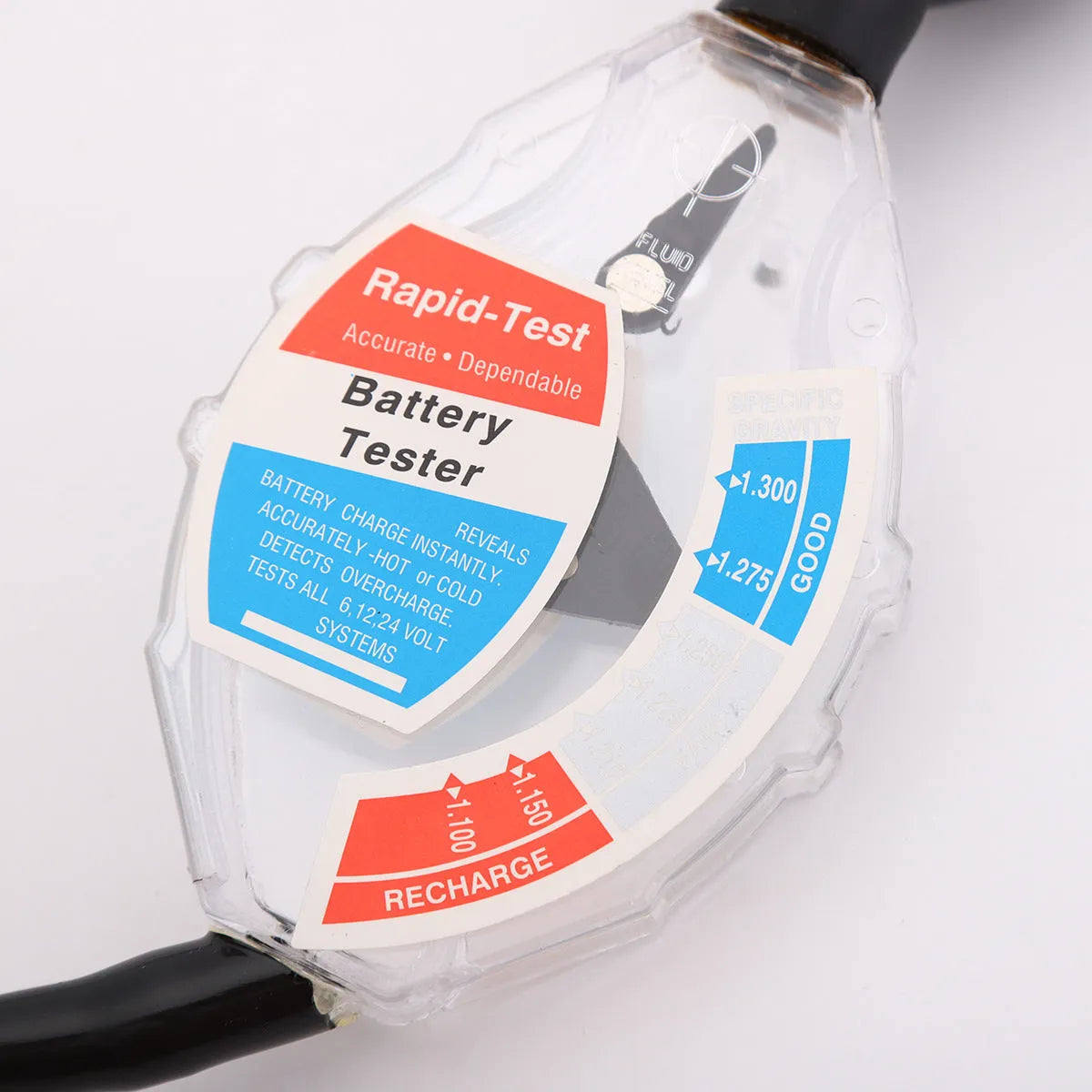 White ABS plastic suction electrolyte hydrometer for lead acid battery testing