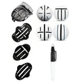 Golf scriber putter alignment tool kit with plastic scribers and drawing pens for outdoor practice