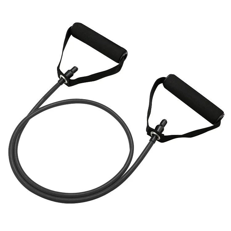 Adjustable chest expander with TPE tension rope in five colour options representing different resistance levels