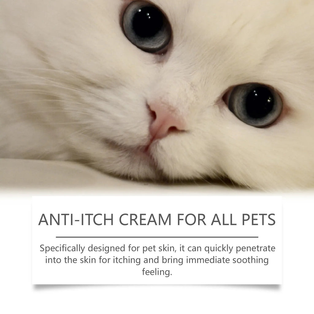 60g tube of antipruritic cream for cats on a white background
