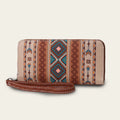 Bohemian striped canvas RFID wallet with anti-theft card protection in multiple colour options