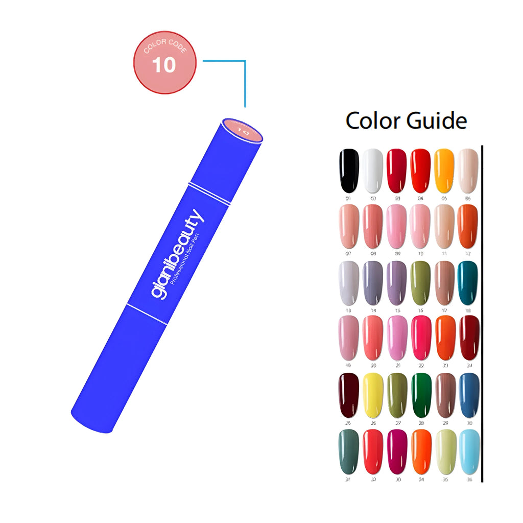 Giani Professional Nail Art Pen with fine-point tip for nail design, shown in a colour collection