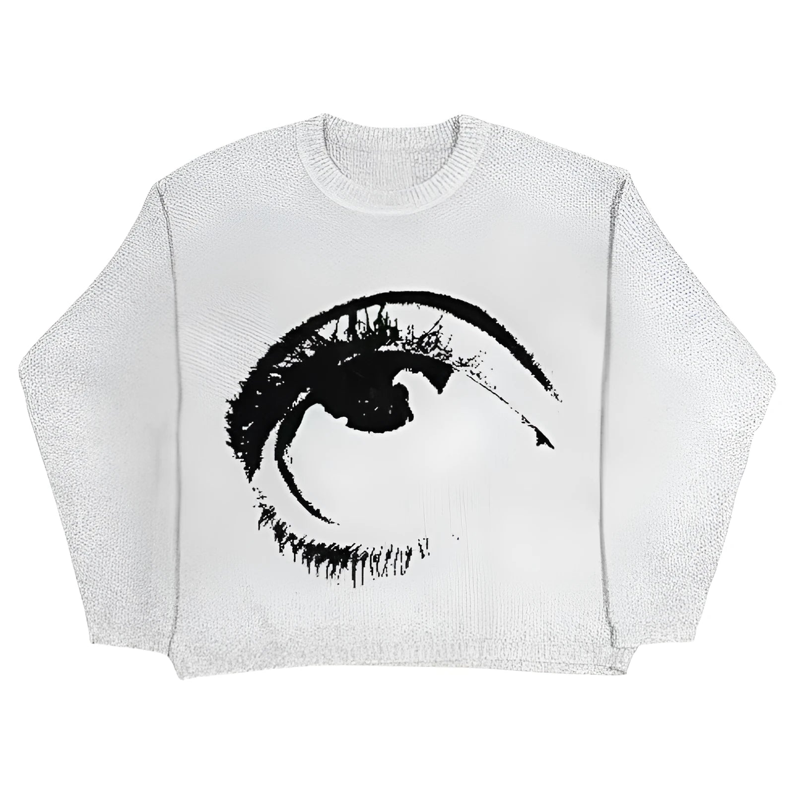 Organic cotton pullover sweater with punk hip hop V-neck design in street hipster style