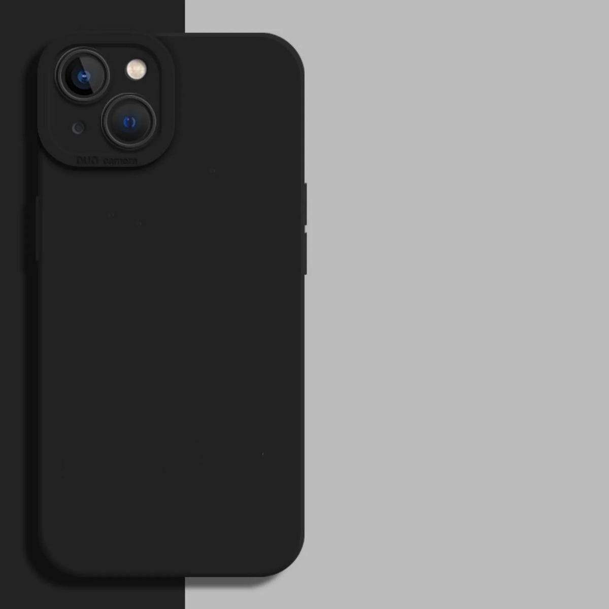 Advanced cutout silicone phone case for iPhone 15 Pro Max in Eagle Eye classic black with drop protection