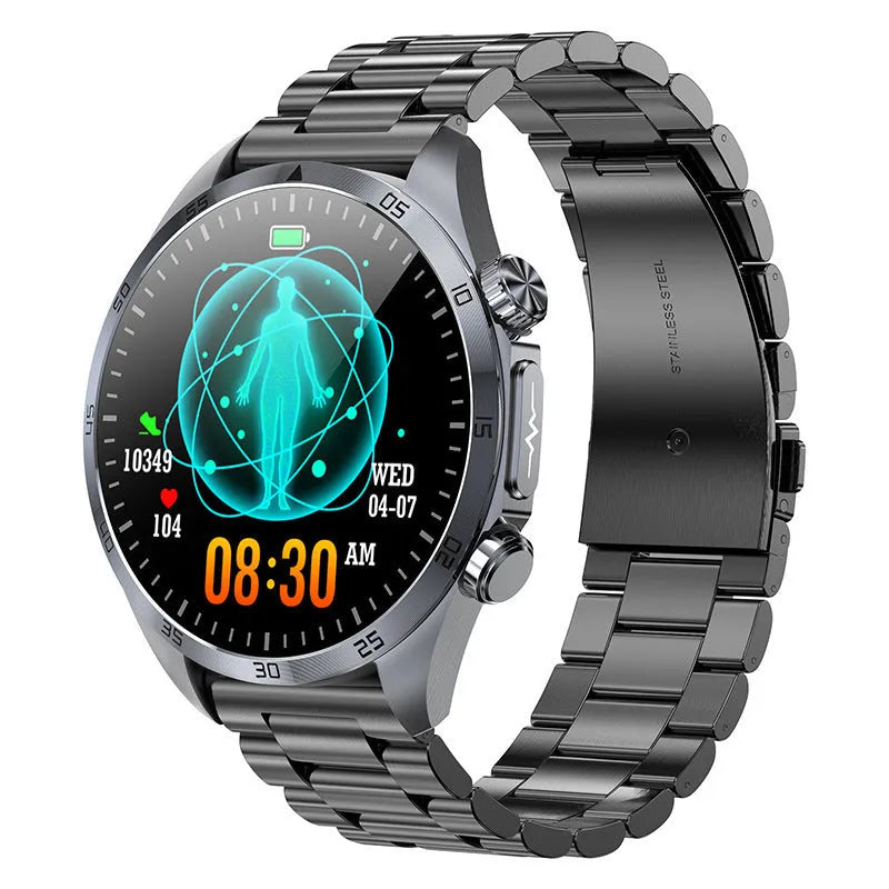 Smart watch with heart rate body temperature blood oxygen sleep monitor on TFT screen silicone wristband