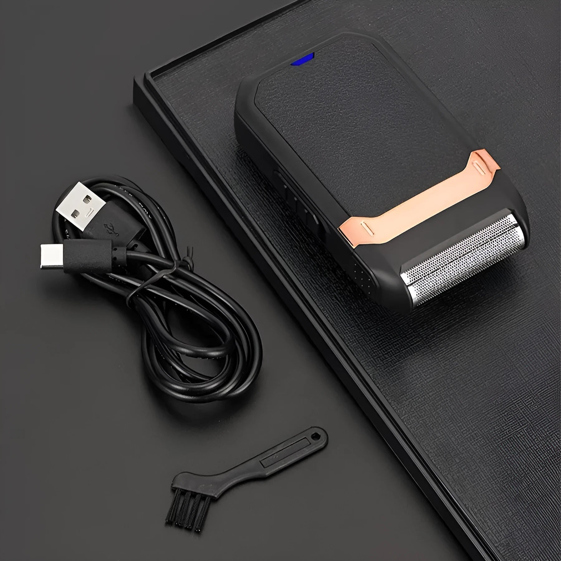Reciprocating electric shaver with pop-up sideburn trimmer, LED display, fully washable, colour Reciprocating 607