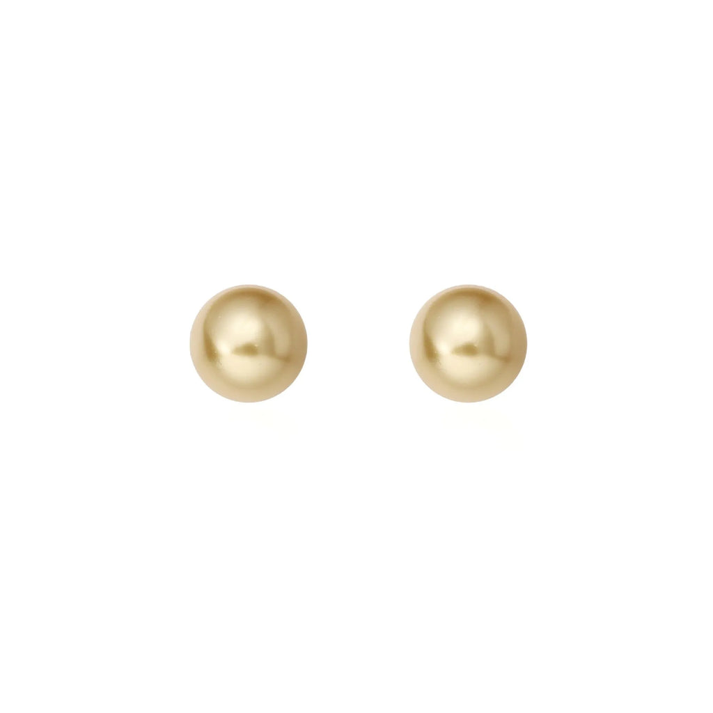 Retro-style geometric pearl stud earrings with star charms on silver settings