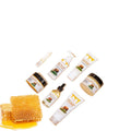 Seven-piece butter honey skincare set with facial cleanser, cream, lipstick, lotion, scrub, and beef fat product