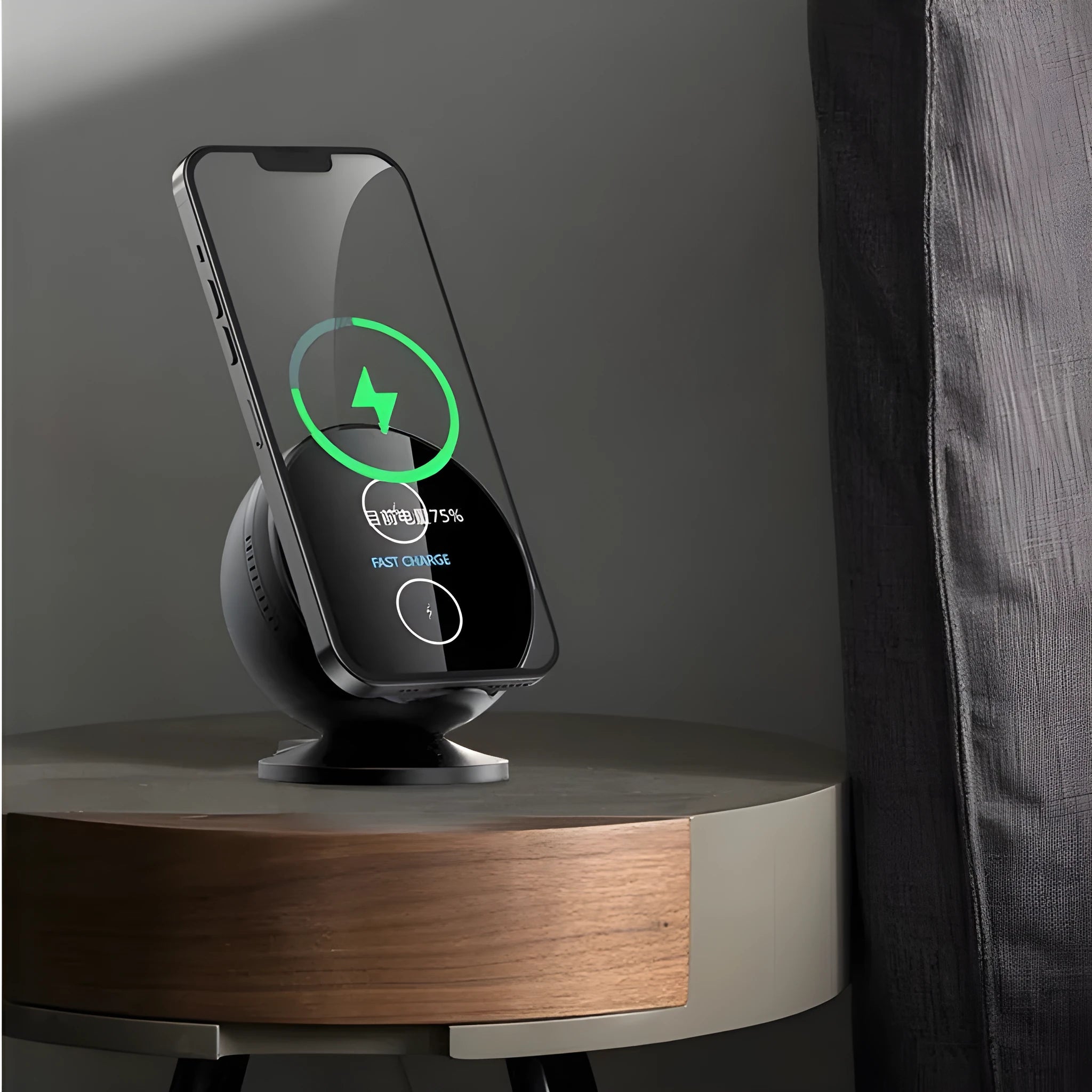 XC-11 wireless charging phone holder with Bluetooth speaker in four colour options
