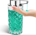 Silver automatic soap dispenser with USB Type-C charging port