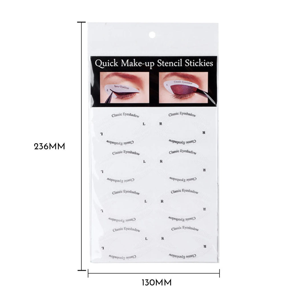 Set of four reusable flexible eyeliner stencil stickers for winged eyeliner and eyeshadow application
