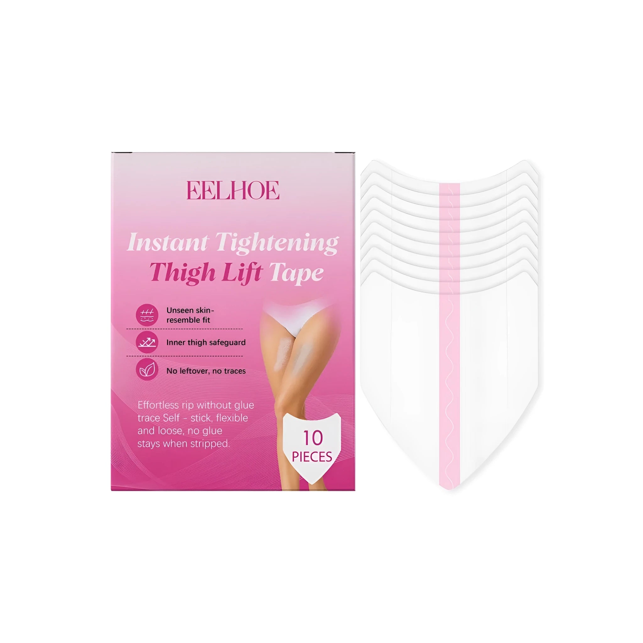 Transparent leg anti-wear gel patches in pack of 10 pieces for skin friction protection