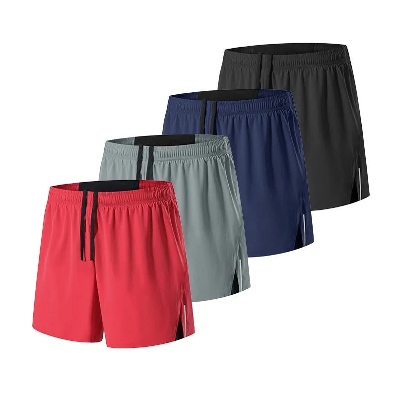 Men's high waist off-road running shorts in chemical fibre blend fabric