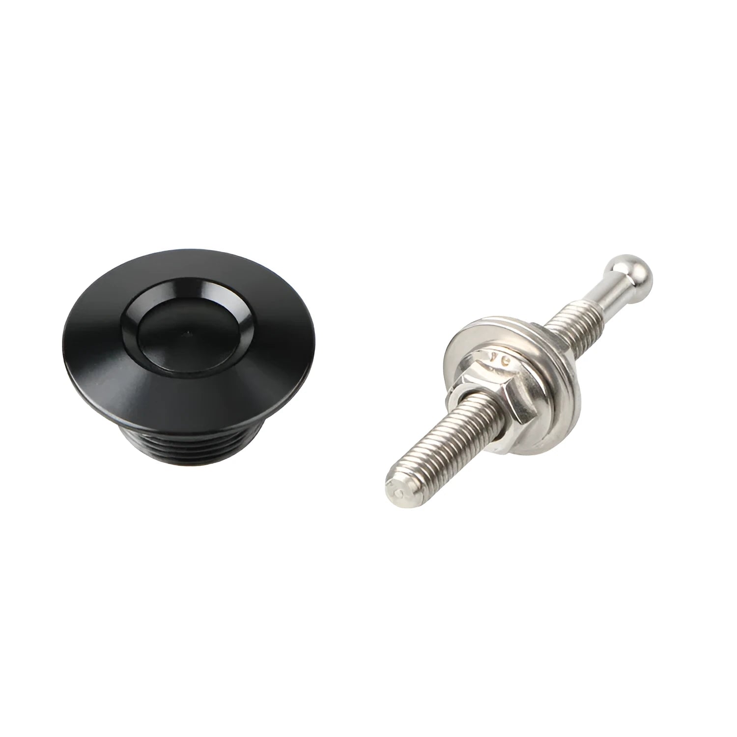 30mm diameter mini engine cover lock in five colour options: silver, black, gold, blue, and red.