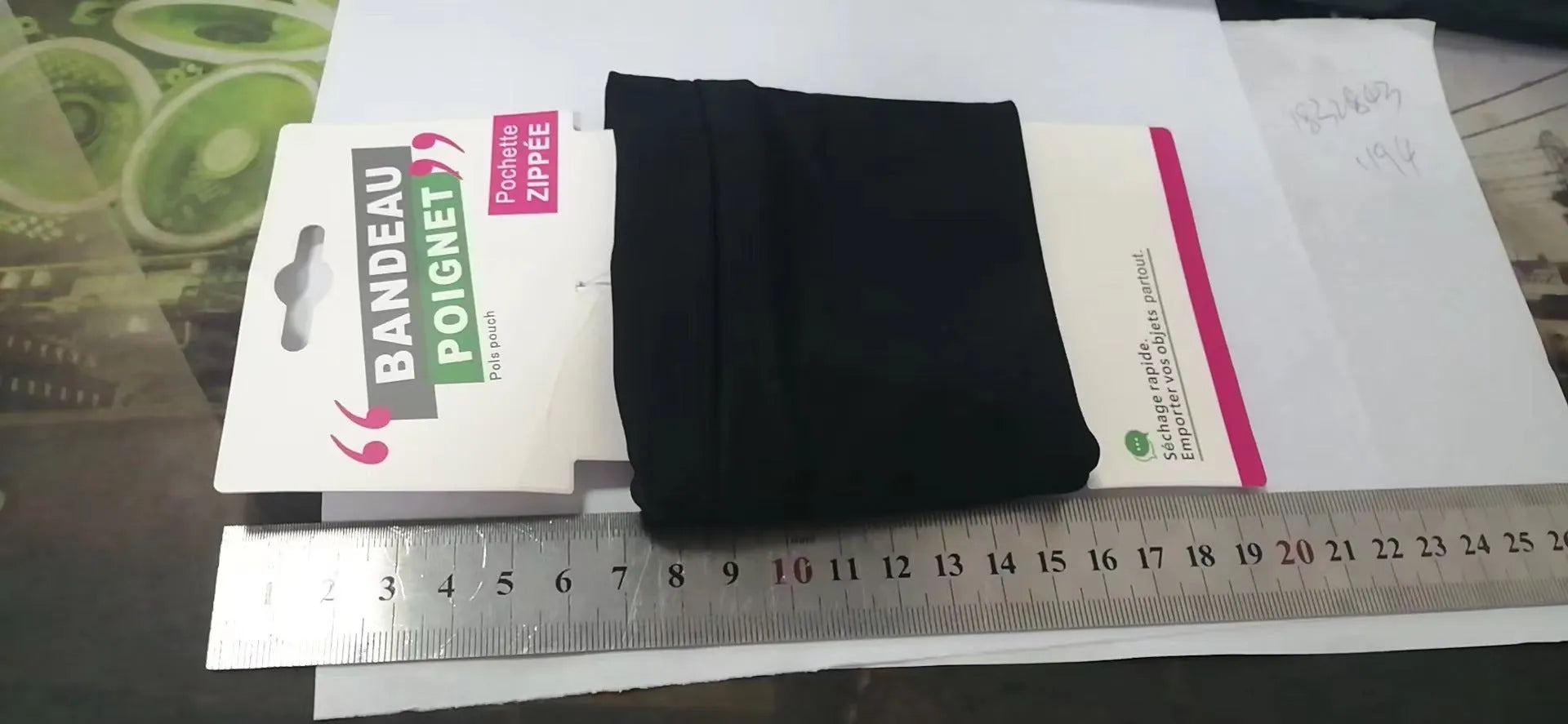 Wrist bag armband sleeve for mobile phone, shown with dimensions 10cm by 10.5cm.