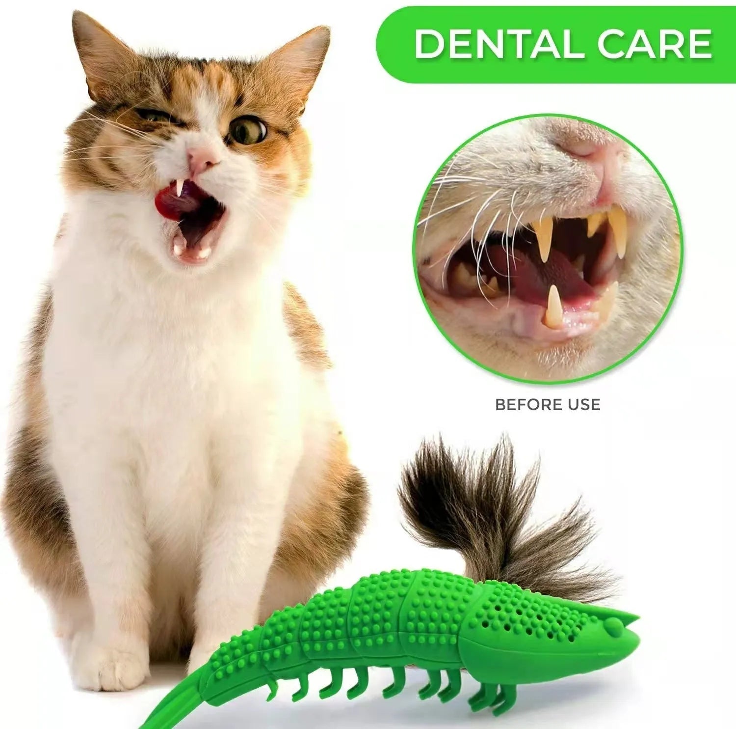 Blue hard rubber cat toy with textured surface for dental cleaning, featuring catnip and a bell inside.