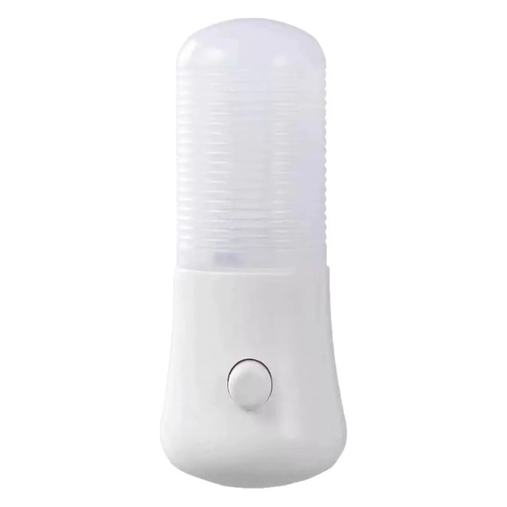 Minimalist plug-in bedside night light showing dual-colour switch and American plug
