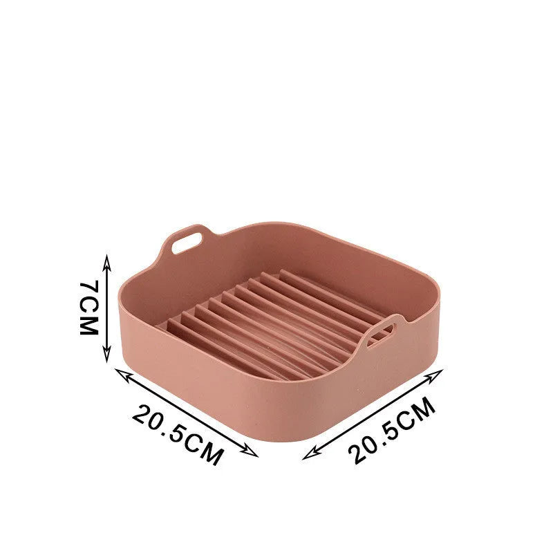 Reusable round silicone liner for air fryer 19cm nonstick BPA free dishwasher safe grey
