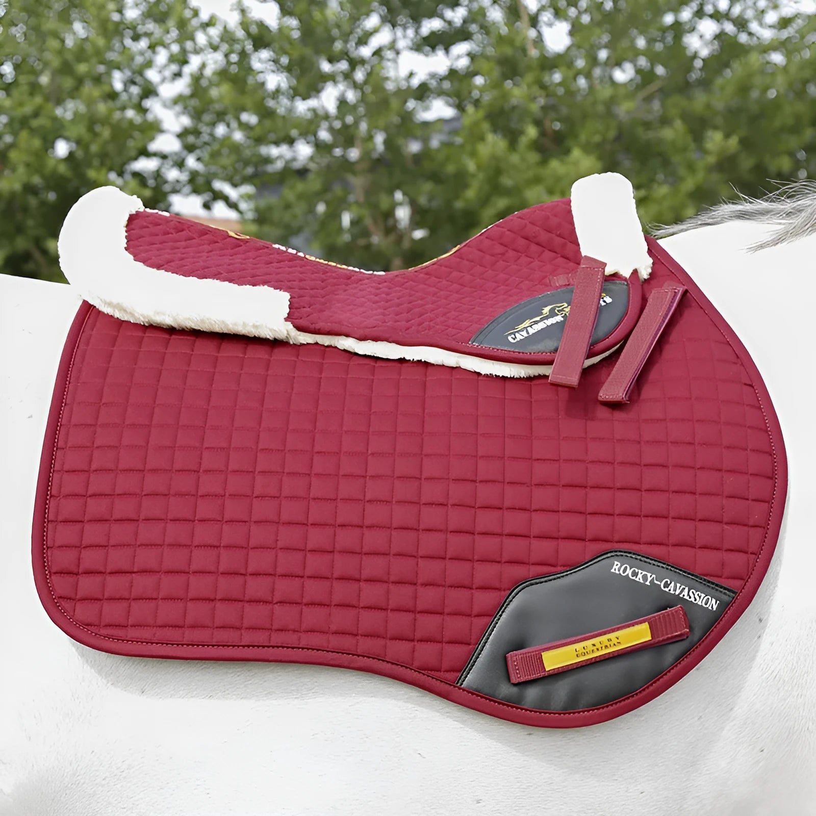 Riding saddle pad for shock absorption and waist protection in equestrian and cycling sports