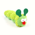 Green interactive plush cat toy pillow with sports design, measuring 24x11x5cm