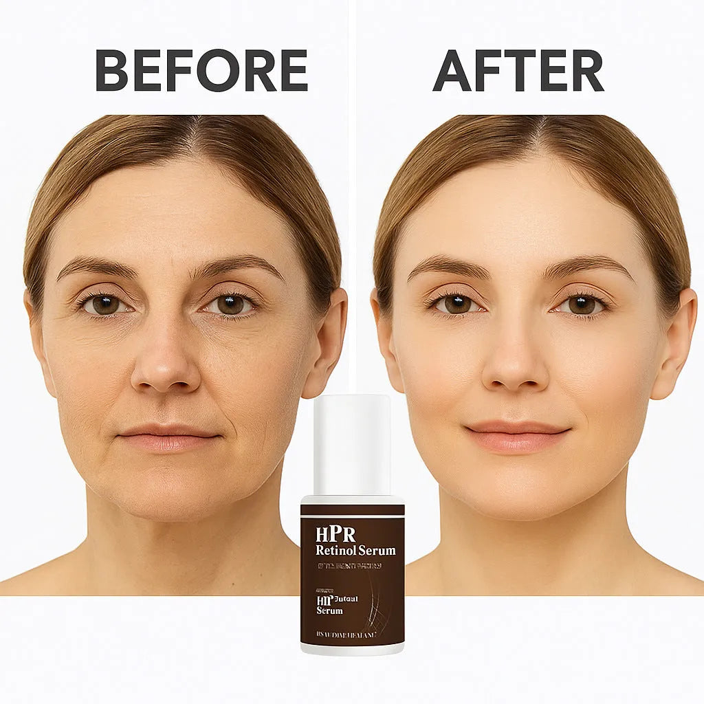 Retinol Solution 30ml anti-aging face serum bottle with FP-F066 specification label