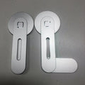 Aluminium alloy magnetic desktop bracket for Apple MacBook 12 in silver finish.