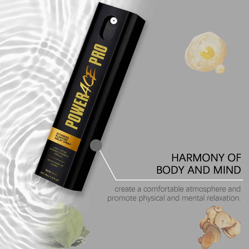 Men's compact 10ml body spray bottle with botanical extract formula, measuring 2.6cm by 2.6cm by 9.3cm.
