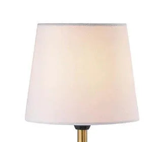 National cloth cover LED copper wall lamp in gold finish with white pleated lampshade