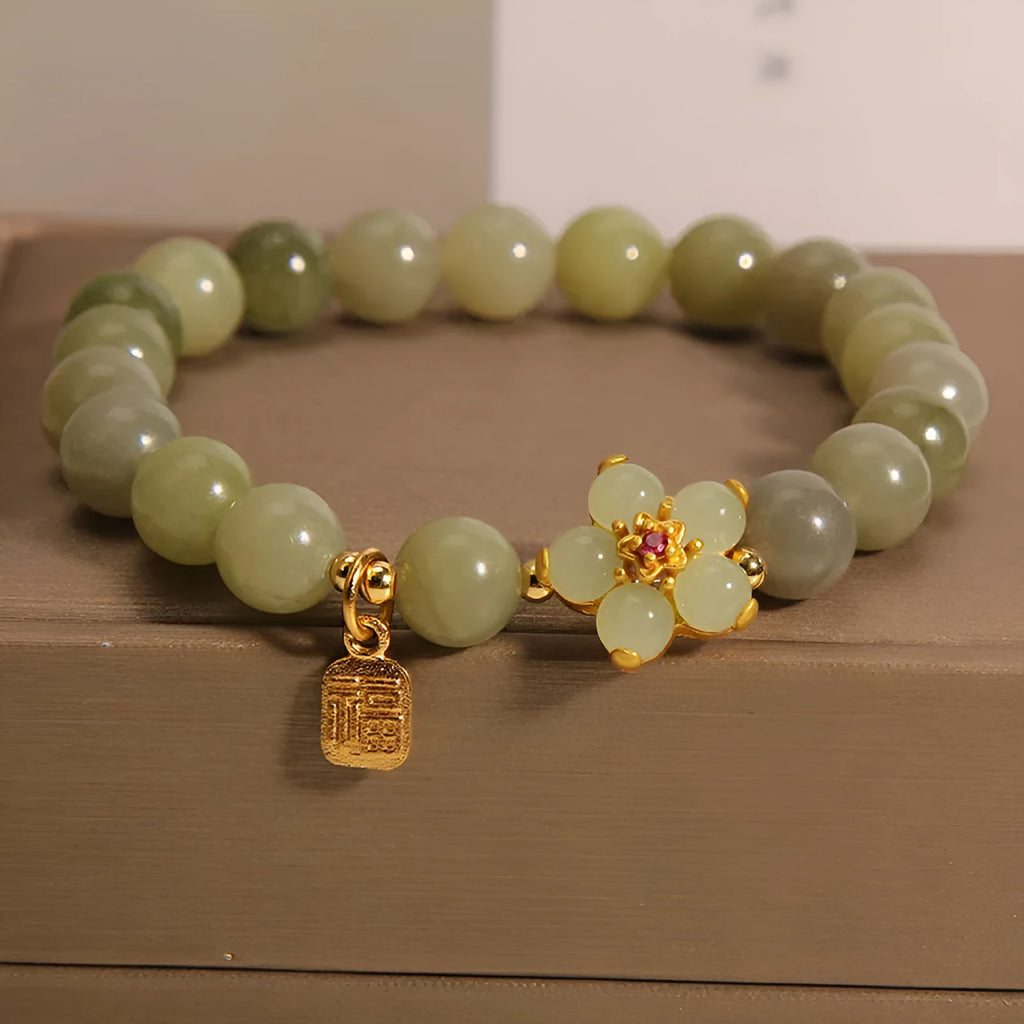 Grey jade coloured alloy bracelet for women, casual fashion jewellery style.