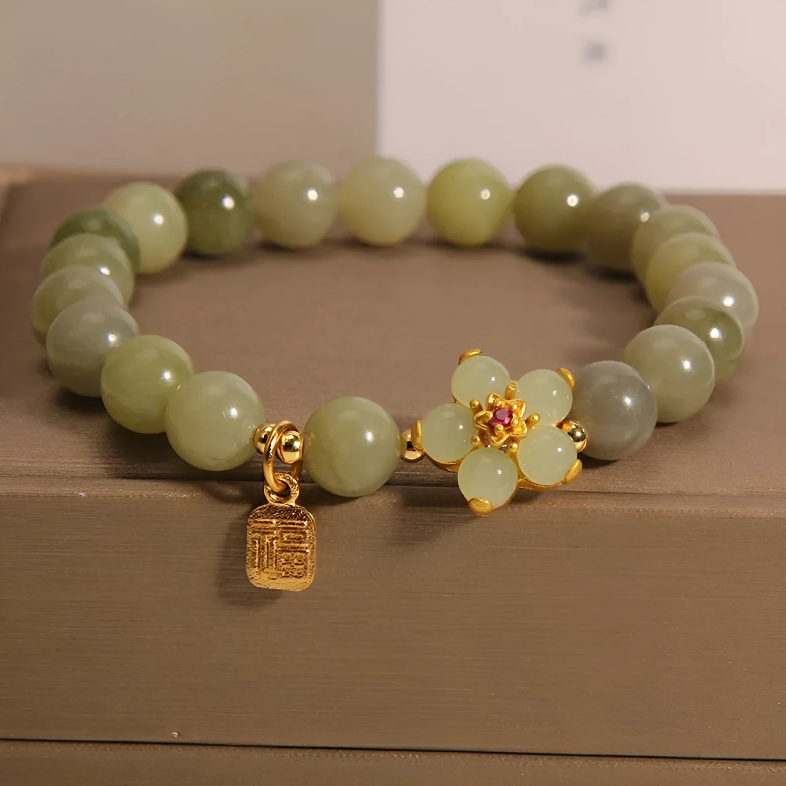 Grey jade coloured alloy bracelet for women, casual fashion jewellery style.