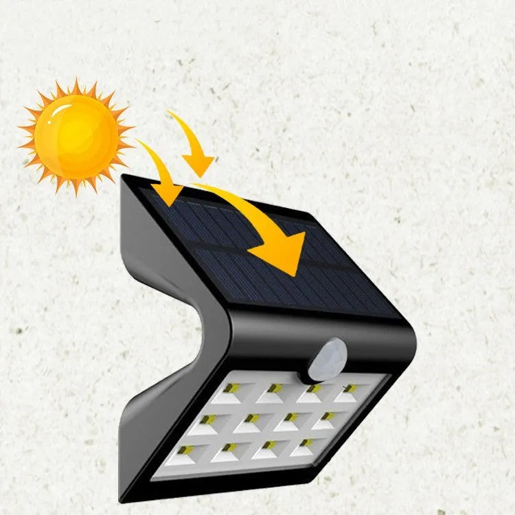 Outdoor solar wall light for garden landscape lighting with IP65 waterproof rating