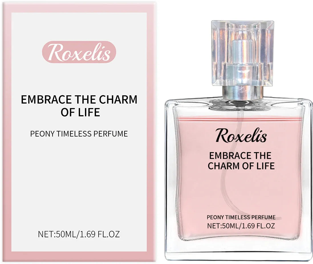 Eternal Perfume 50ml bottle with floral extracts including peony, jasmine, lavender and patchouli leaf