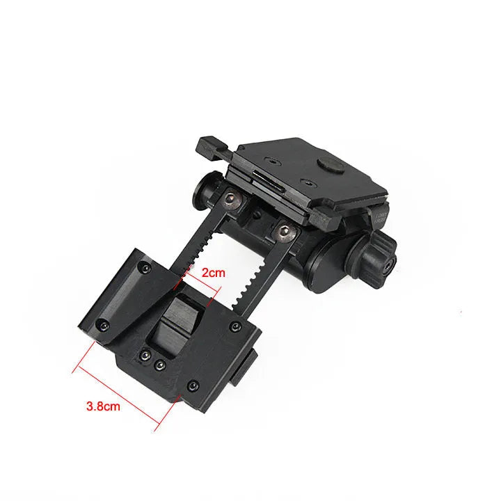 Metal alloy L4 G24 NVG fast helmet mount with breakaway base in dark earth colour