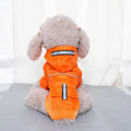 Polyester pet raincoat with night reflective stripe for cats and puppies, sizes S to XL