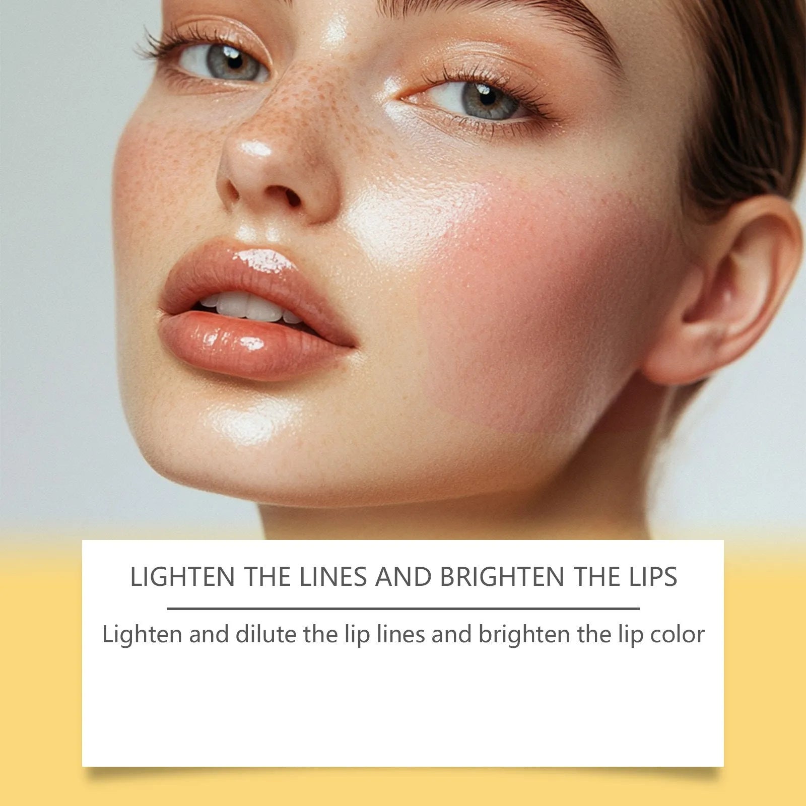 Gold foil nourishing lipstick in 2.6cm square packaging with 3.5g content