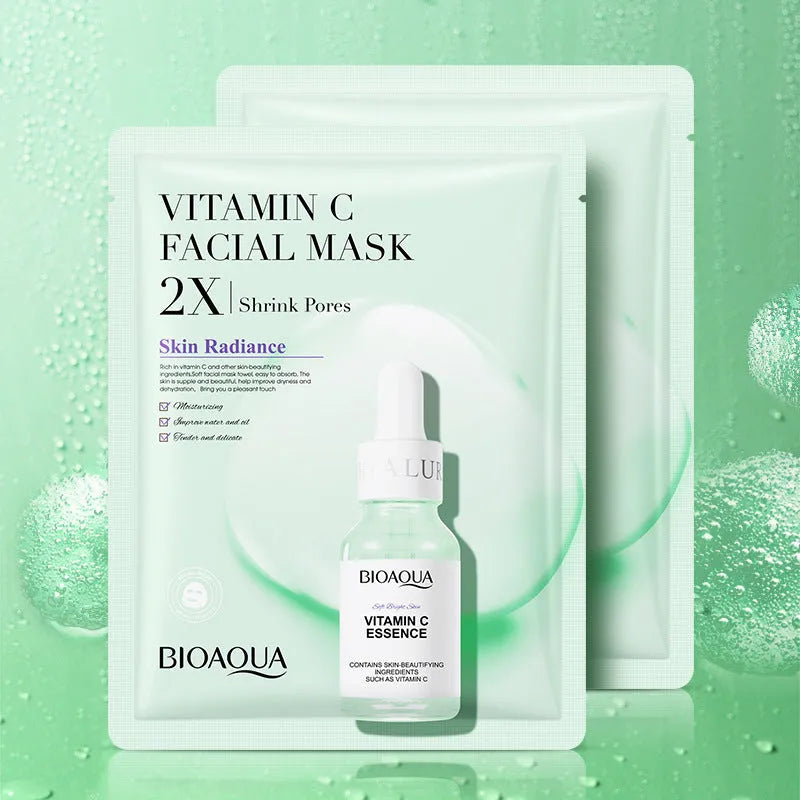 Single-use collagen and hyaluronic acid gel sheet facial mask for skin moisturising and firming.