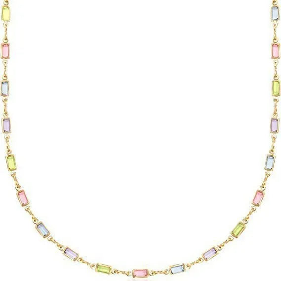 Geometric ladies crystal necklace with alloy pendant and adjustable chain