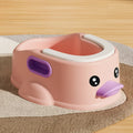 Blue PVC duck-shaped pet bath tub for dogs and cats on a plain background.