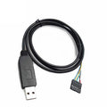 FT232 USB to TTL download cable 1 metre black with 6-pin connector and CTS RTS lines