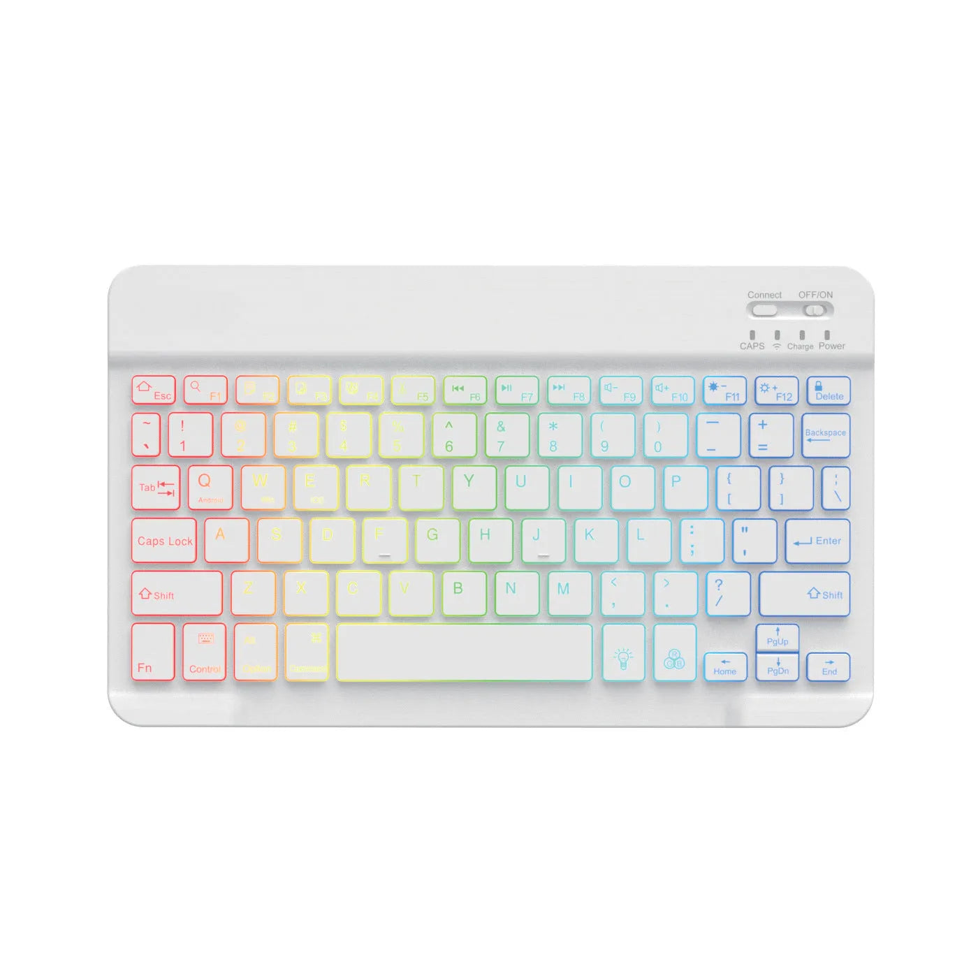 10-inch backlit Bluetooth wireless keyboard for tablets in multiple colour options