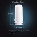 White diatom ooze ceramic water filter element with 43x43x100mm dimensions