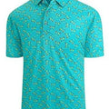 Men's 3D print short sleeve T-shirt with Japanese retro pattern and zipper details