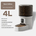 Pet automatic feeder with Wi-Fi remote timed feeding, black with stainless steel bowl, for dogs and cats