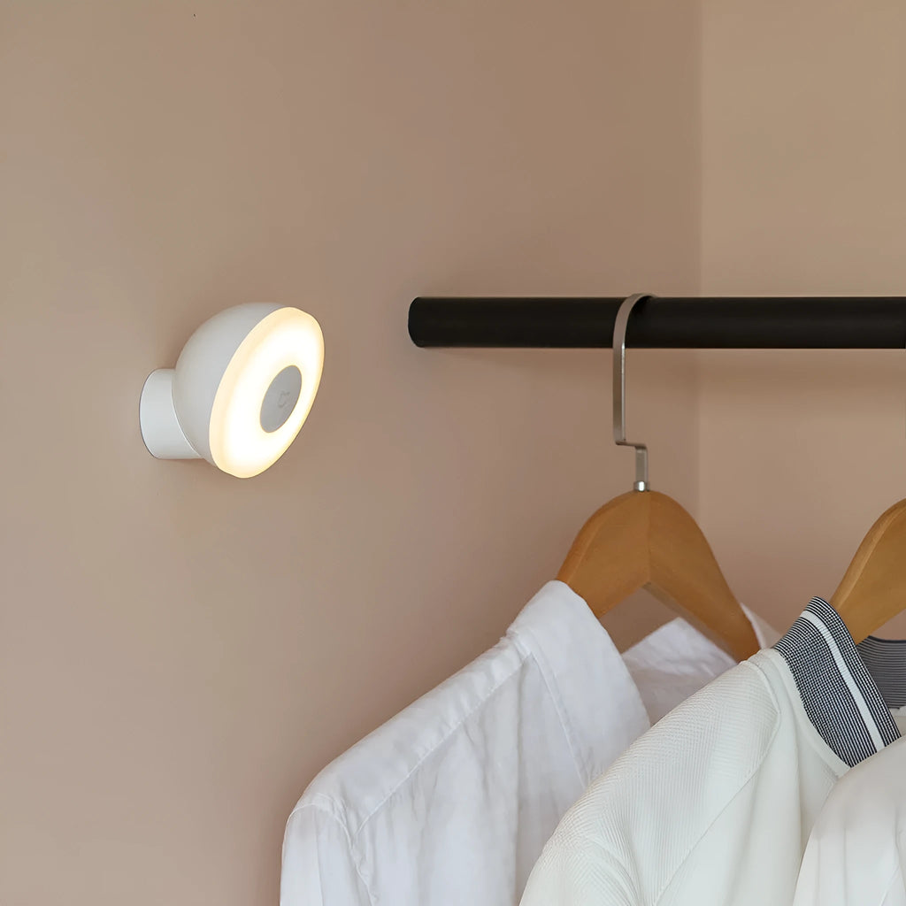 White PC shade bedside table lamp with human body induction technology and Bluetooth connectivity