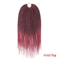 Senegal box braids crochet hair extension in exotic three-braid style, domestic silk material, 14 inch length