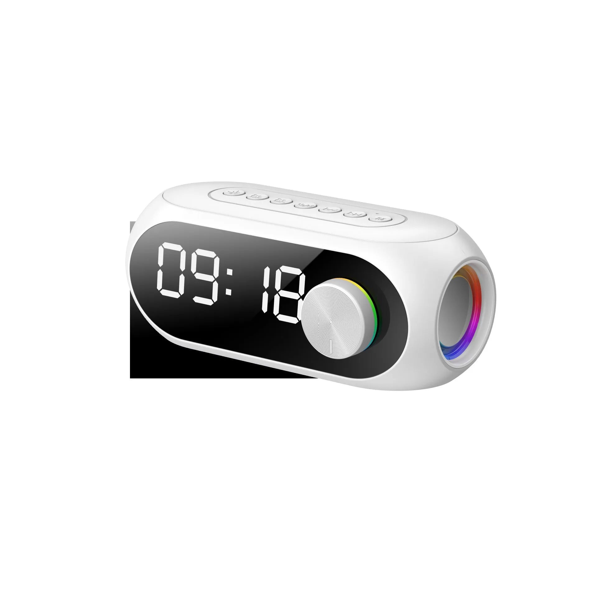 Portable mini clock radio in S8 Black colour with USB charging cable