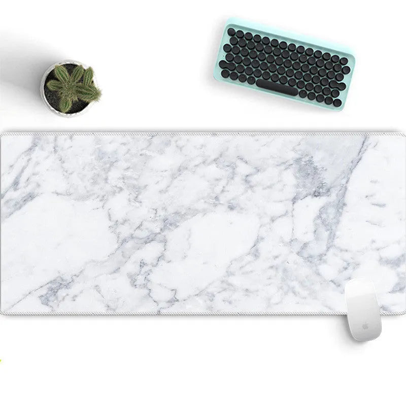Texture anime mouse pad with locked edge and non-slip rubber base on desk