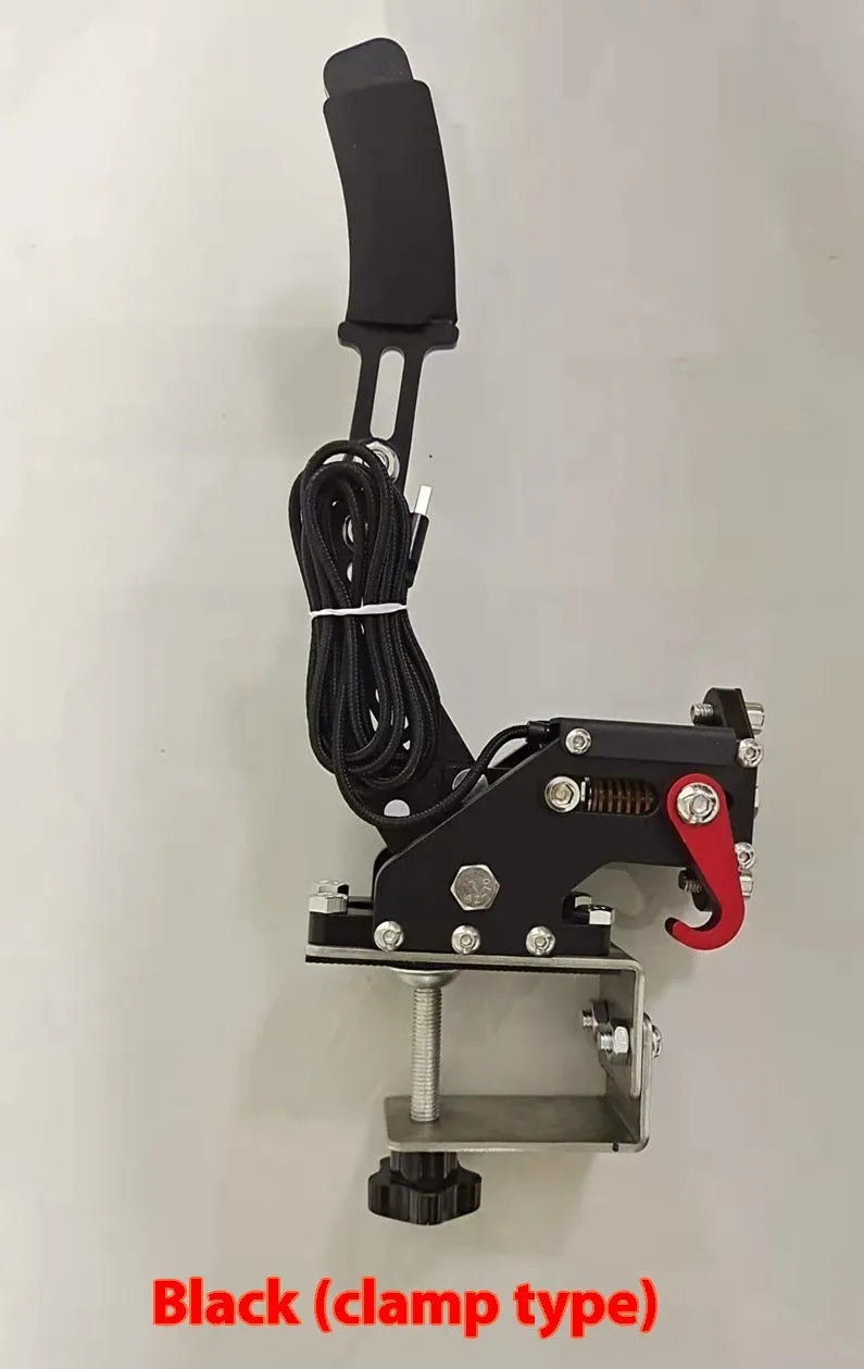 Linear drift handbrake for PC sim racing, compatible with G29 and T300 steering wheels.