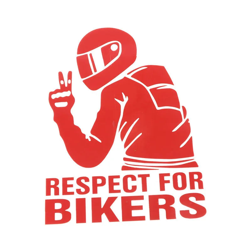 15 by 11 cm vehicle body sticker on a motorcycle fairing, showing reflective silver colour option.