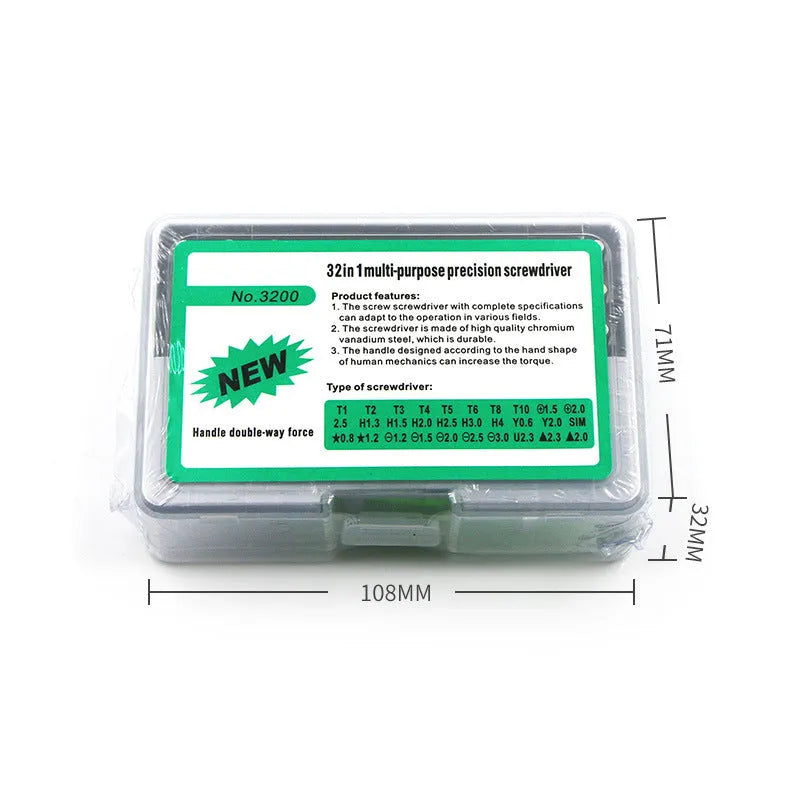 32-in-1 precision screwdriver set for mobile phone and electronics repair tools